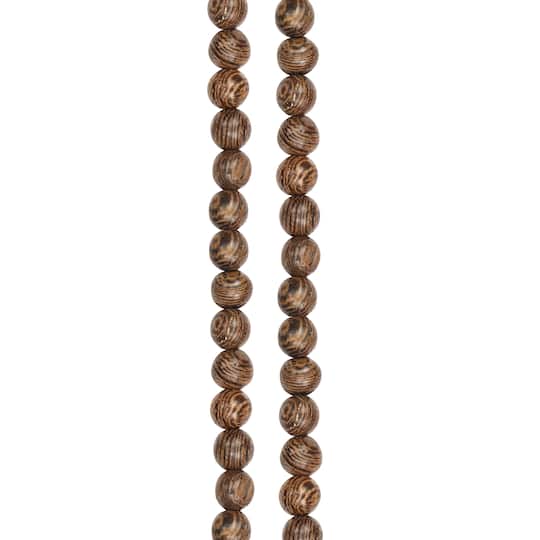 Natural Brown Wood Round Beads, 5.5mm by Bead Landing&#xAE;